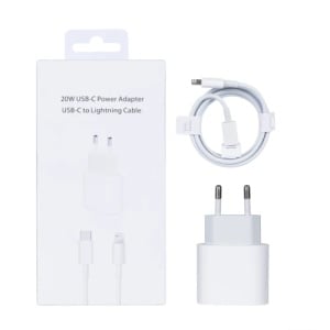 Kućni punjač EIMA EM-20 USB-C 20W PD Quick Charge 3.0 za Iphone + kabal Type C na Lighting