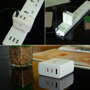 Kucni punjac REMAX Dofon Series RP-U100 65W 2C+1A GaN beli - Img 3