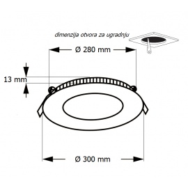 LED PANEL U/Z KNC1-24W 6500K - Img 3
