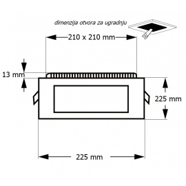 LED PANEL U/Z KNS1-18W 3000/4000/6000K - Img 3