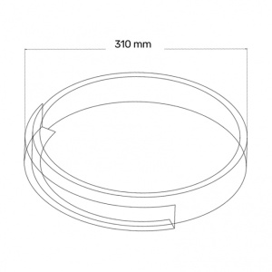 LED PLAFONJERA EL1671 O 16W 3000K CRNA/BELA - Img 1