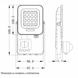 LED REFLEKTOR IK03 10 W 6500K SENZOR - Img 3
