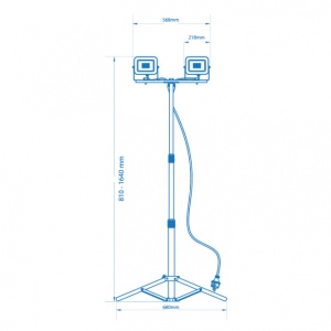 LED REFLEKTOR PRENOSNI STALAK PLR-W3/2X50W - Img 3