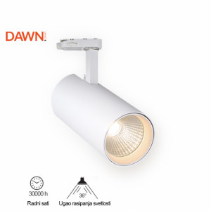 LED REFLEKTOR ŠINSKI JM-4069 20W 4000K 36° BELI TROFAZNI
