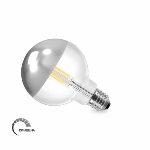LED SIJALICA FILAMENT DIM G125 8W E27 2700K 1055lm TOP SILVER - Img 1