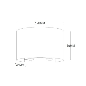 LED SVETILJKA PL-261 ZIDNA 4W 4000K IP54 ANTRACIT - Img 2