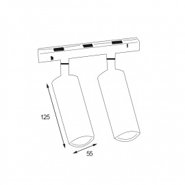 MAGNETIC REFLEKTOR LED08-20(10*2)3000K 24 48 DC CRNI NEW - Img 3
