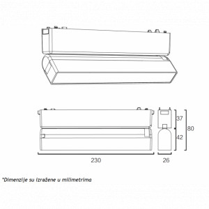 Magnetic Slim LED svetiljka LED26 12F