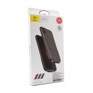 Maska Baseus 2u1 audio+charge za iPhone X crna
