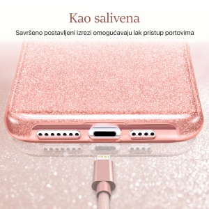 Maska Crystal Dust za Samsung A145R/A146B Galaxy A14 4G/5G roze - Img 4