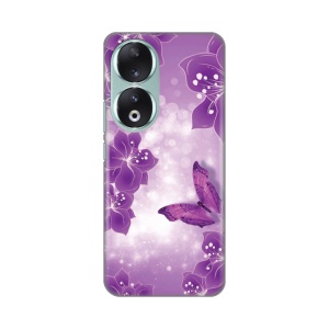 Maska Silikonska Print za Honor 90 Butterfly And Flowers