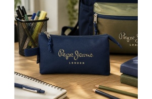 PEPE JEANS ARWYN prazna pernica sa 3 pregrade - teget - Img 9
