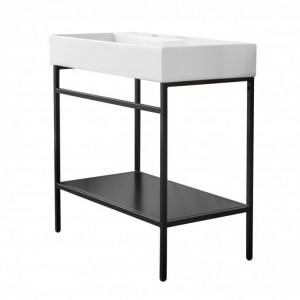 Postolje sa lavaboom HATRIA BAHIA_13 80x46.5 crno metalno - stojeće - Img 1