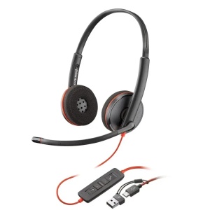 Slušalice sa mikrofonom Poly Blackwire 3220 HP 8X228AA USB-C+ USB-C/A adapter