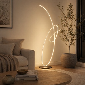 SOLEA 146 PODNA LAMPA 42W CCT CRNA/ZLATO - Img 2