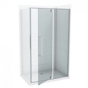 Stakleni paravan COPEN ABSOLUT 90x200cm staklo 6mm providno pivot vrata sa fiksnim delom - Img 2