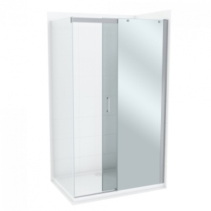 Stakleni paravan COPEN TITAN 100x195cm staklo 8mm providno sa ogledalom - Img 2