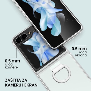 Torbica Elegant Fold Ring za Samsung F731B Galaxy Z Flip 5 5G transparent - Img 2