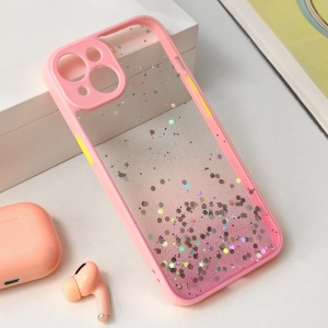 Torbica Frame Glitter za iPhone 15 6.1 roze - Img 1