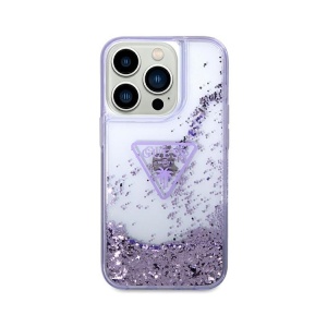Torbica Guess Hc Liquid Glitter Triangle Translucent za iPhone 14 Pro 6.1 ljubicasta(GUHCP14LLFCTPU) - Img 2