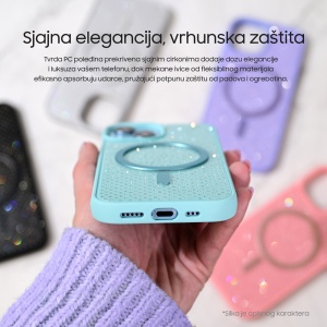 Torbica Magsafe Crystal Glow za iPhone 16 Pro 6.3 srebrna - Img 2