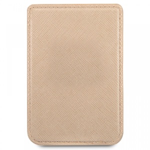 Torbica za kartice Guess Wallet Cardslot Sticker 3M Saffiano Script zlatna (GUCHSSAGO) - Img 3