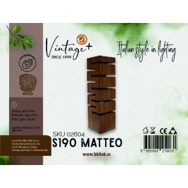 VINTAGE MATTEO S190 STONA LAMPA 1*GU10 (O 190 mm, h-400 mm) - SKU02604 - Img 3