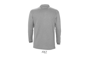 WINTER II muška polo majica sa dugim rukavima - grey melange, 3XL - Img 5