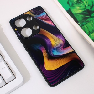 Абстрактный чехол для Xiaomi Redmi Note 13 Pro 4G темно-фиолетовый