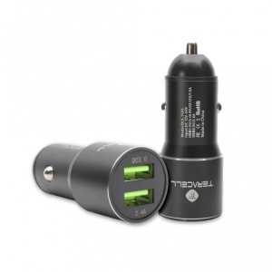 Автомобильное зарядное устройство Teracell Evolution TC-05 2xUSB QC3.0 2.4A черное