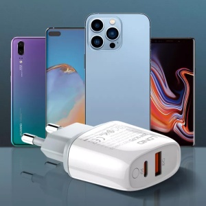 Бытовое зарядное устройство LDNIO A2424C, PD 20 Вт, QC3.0 18 Вт, с кабелем Type C, белое - Img 3