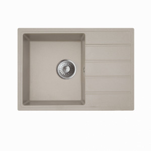 Гранитная мойка MILO METRO 62x44 Pure sand с сифоном
