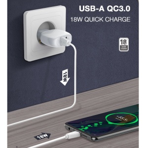 Домашнее зарядное устройство LDNIO A2313C, PD QC3.0, 18 Вт, с кабелем Lightning для iPhone - Img 4