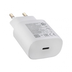 Домашнее зарядное устройство PD Fast Charger 25W 3A для Samsung White HQ (без кабеля) - Img 2