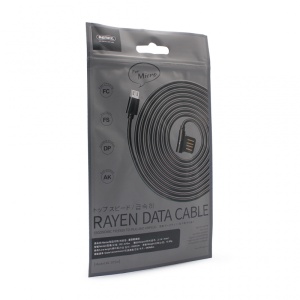 Кабель для передачи данных REMAX Rayen RC-075m micro USB черный 1м - Img 2