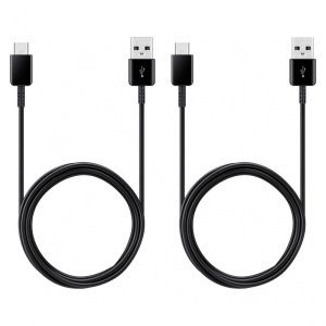 Комплект из 2 черных кабелей Samsung Type C (EP-DG930-MBE)