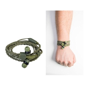 Наушники + браслет Wristbond зеленые
