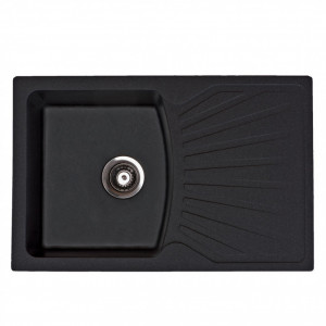 Раковина Metalac X QUADRO PLUS 770x500 fi90 black