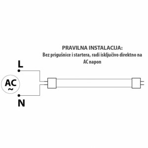 dawn led cev t8 9w 4000k 900lm