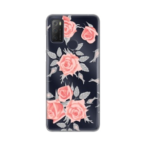 Силиконовый чехол с принтом для Alcatel 1S 2021/3L 2021/A1 Alpha 21 Elegant Roses