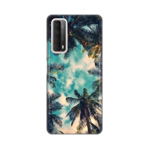 Силиконовый чехол с принтом для Huawei P Smart 2021 с пальмой