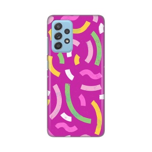 Силиконовый чехол с принтом для Samsung A525F/A526B/A528B Galaxy A52 4G/A52 5G/A52s 5G Happy Lines розовый