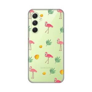 Силиконовый чехол с принтом для Samsung A546B Galaxy A54 5G Фламинго