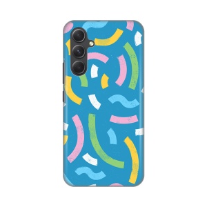 Силиконовый чехол с принтом для Samsung A546B Galaxy A54 5G Happy Lines, синий