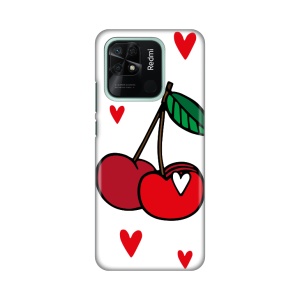 Силиконовый чехол с принтом для Xiaomi Redmi 10C Cherry