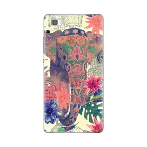 Силиконовый чехол Print Skin для Huawei P8 lite Индия