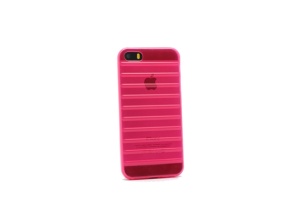 Силиконовый чехол Rib для iPhone 5 розовый