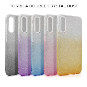 Чехол Double Crystal Dust для Huawei P40 Lite E, синий, серебристый