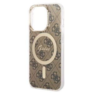 Чехол Guess Hc Magsafe IML 4G Pattern для iPhone 15 Pro Max 6.7 коричневый (GUHMP15XH4STW) - Img 4