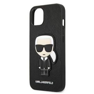 Чехол Karl Lagerfeld Hc Saffiano Iconic Patch для iPhone 13 6.1, черный (KLHCP13MOKPK) - Img 4